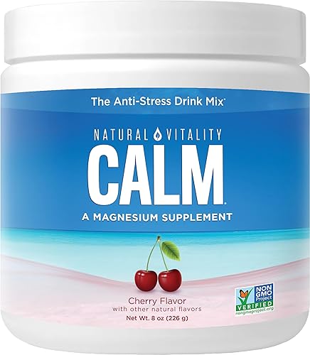 Natural Vitality Calm The Anti-Stress Suplemento dietético en polvo cereza - 8 onzas