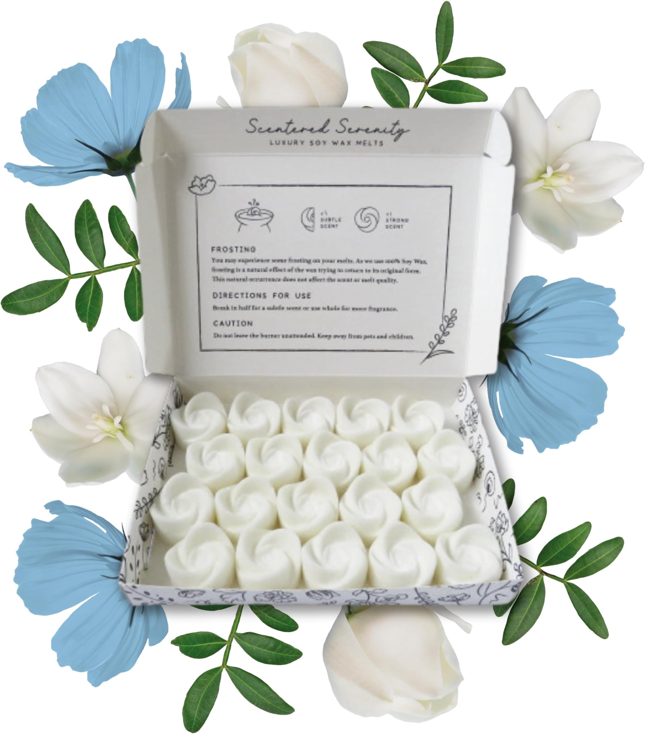 Fresh Linen Wax Melts Strong Scented 20 Pack Luxury Gift Set Wax Melts Over 96 Hrs Burn Time