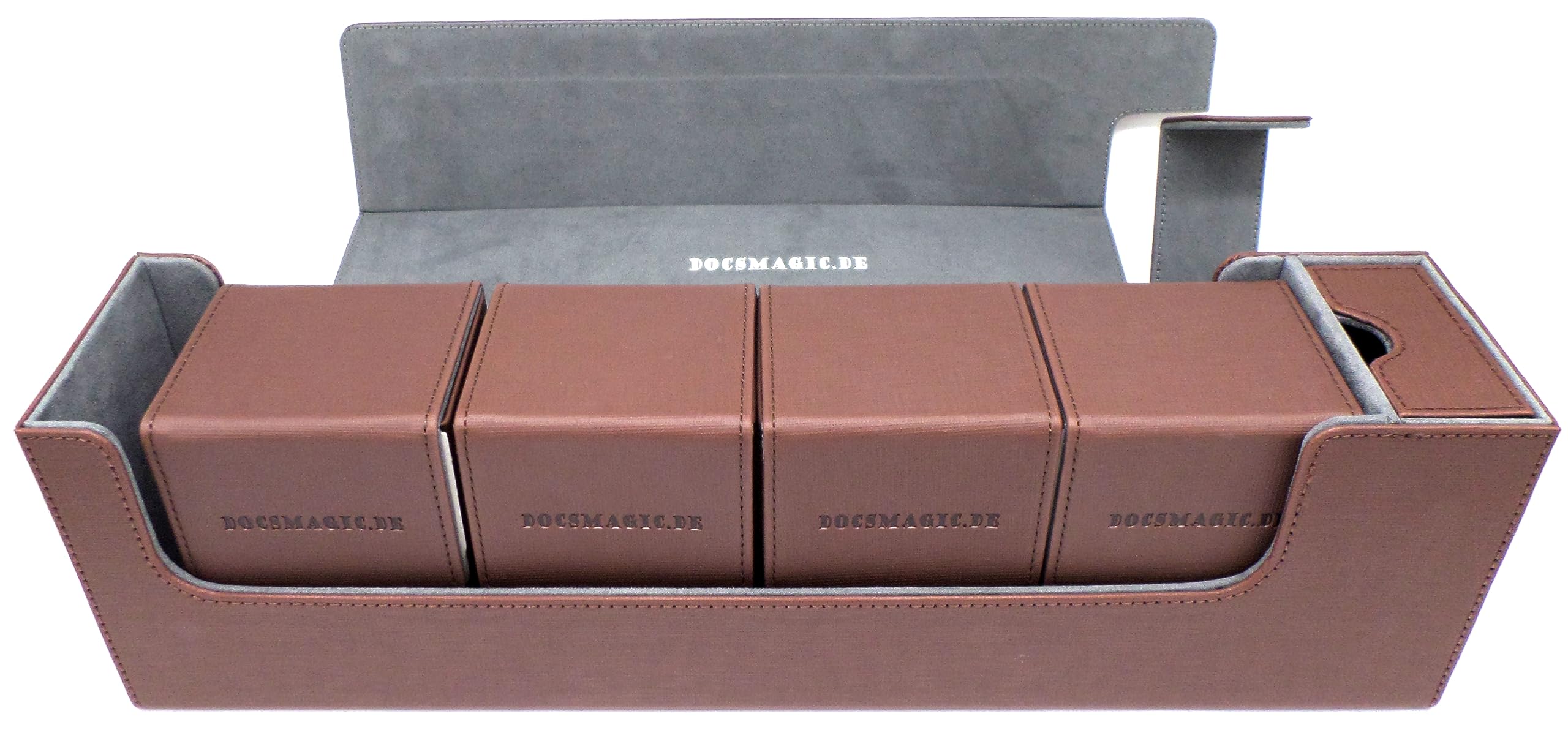 docsmagic.de Premium Magnetic Tray Long Box Black/Red Medium - Card Deck Storage - Caja de Almacenaje Negra/Roja — view 8