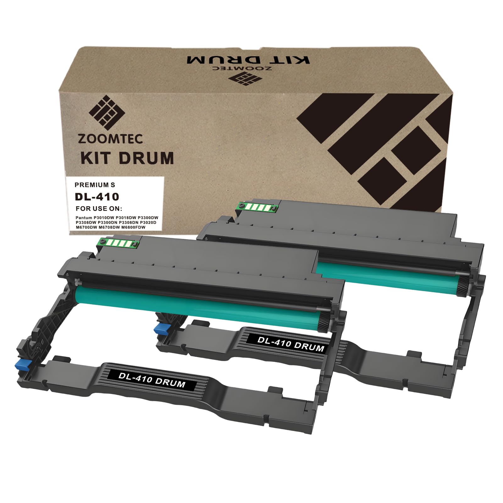 DL-410 DL410 DL 410 Imaging Tamburo Unità Compatibile per Stampante P3300DW P3308DW P3018DW P3020D M6800FDW M6808FDW M7100DW M7108DW M7100DN M7108DN M7200FDW M7208FDW (2 Confezione)