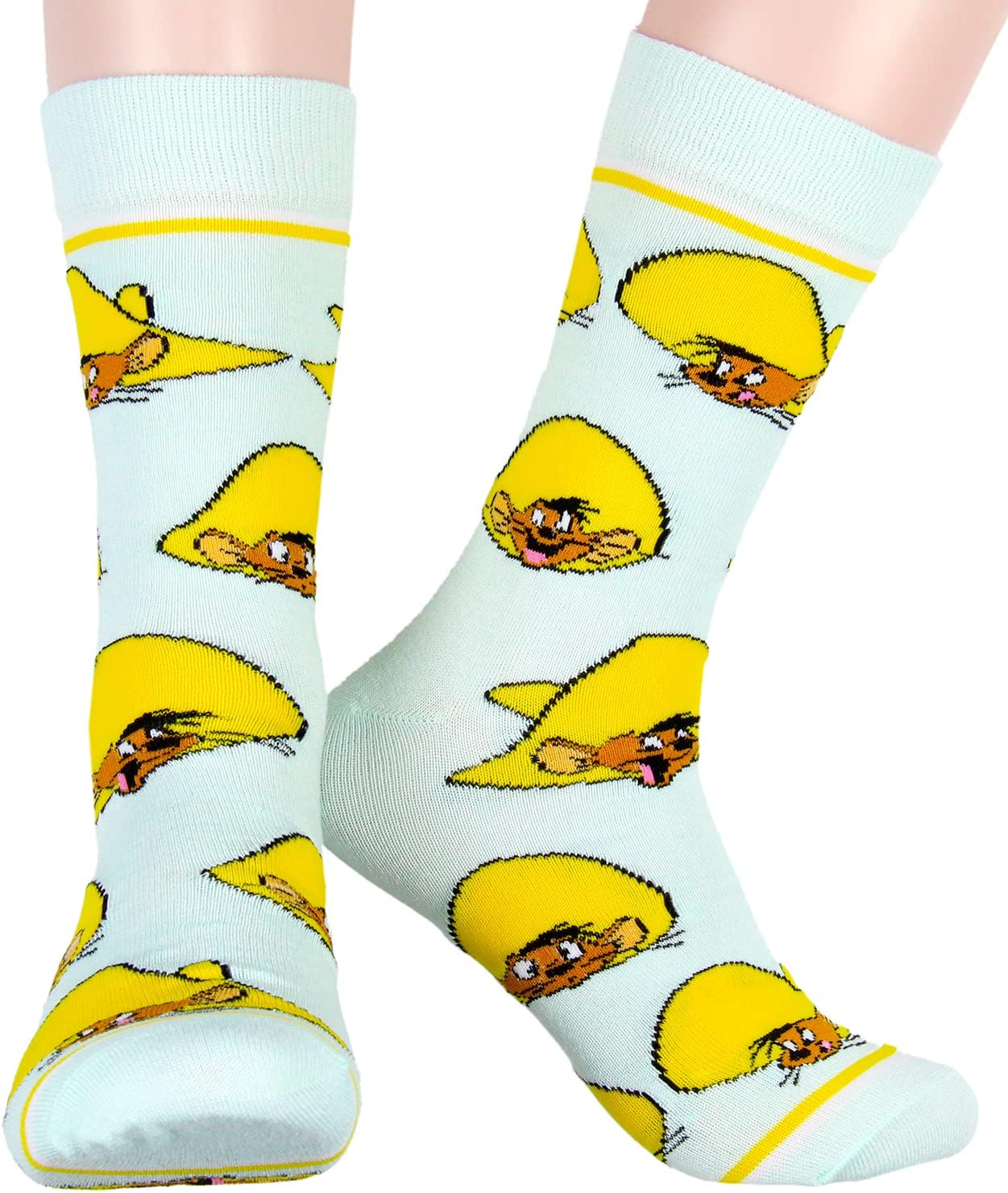 Bioworld WB Looney Tunes Socks Allover Character Faces 5 Pair Adult Crew Socks - Image 2