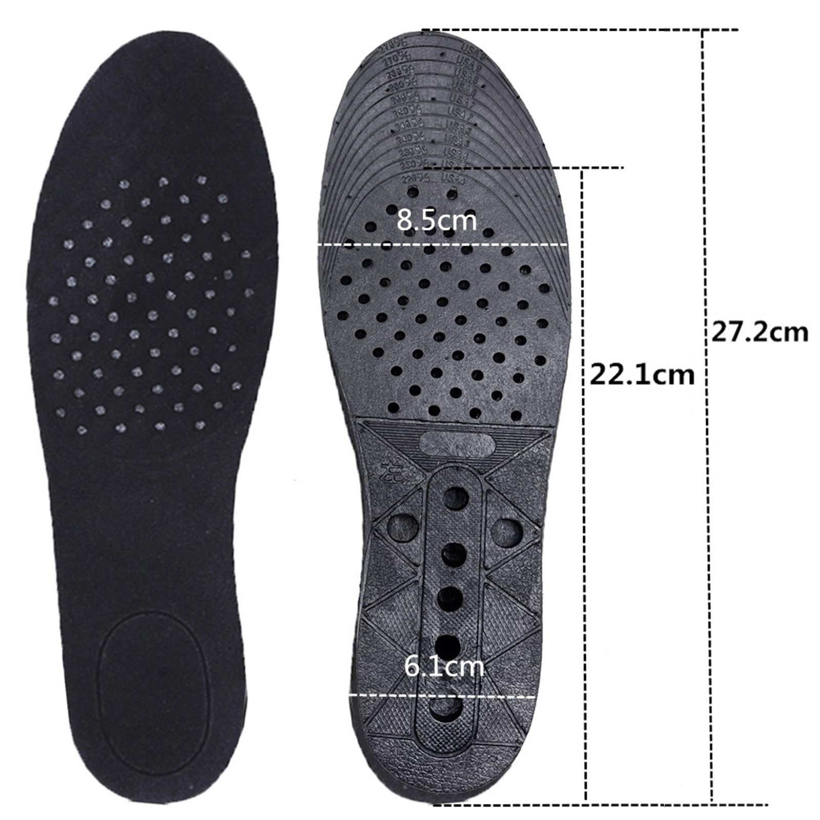 Plantillas Plantilla Invisible for Aumento de Altura for pies, 3/5/7/9cm, Elevador de Altura, Corte Ajustable, inserción de talón, Plantilla de Altura más Alta for Zapatos(Height 3cm)