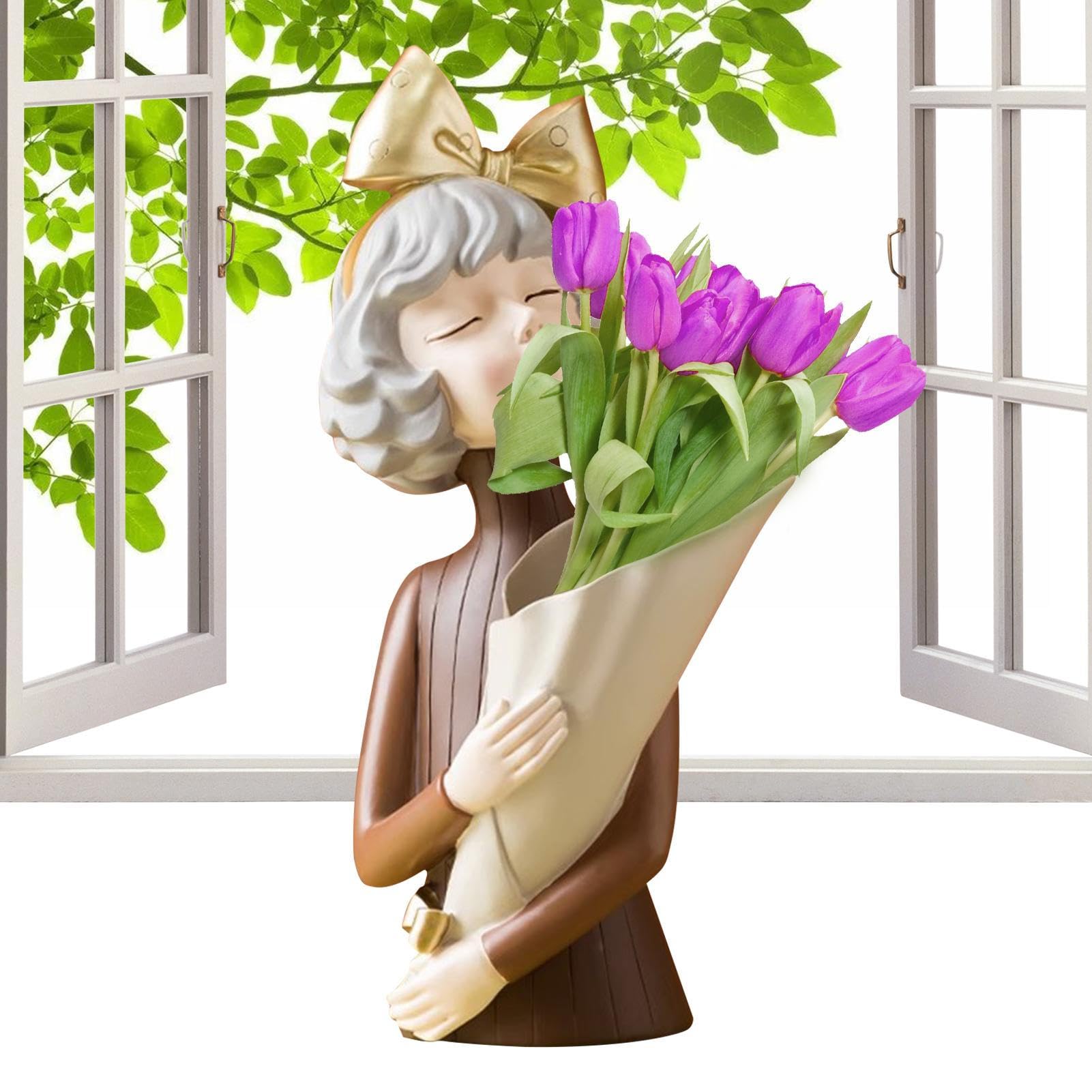 Pot de fleurs en résine pour chambre et table de salle à manger