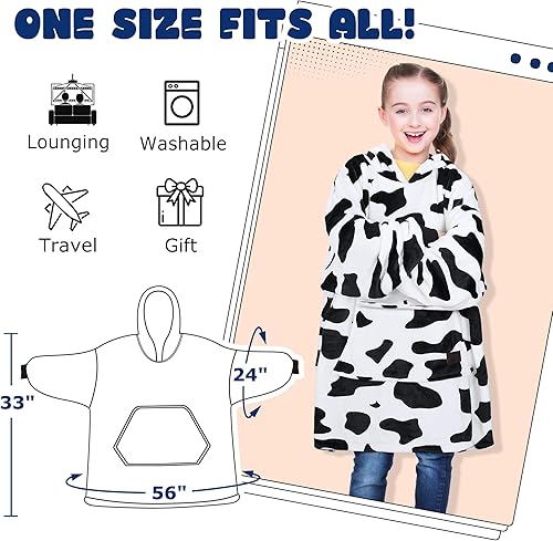 Miniatura 72 de Catalonia Rainbow Cat Oversized Blanket Hoodie Sweatshirt for Kids, Wearable Fleece Pullover with Large Front Pocket, Teen Boys Girls Gift