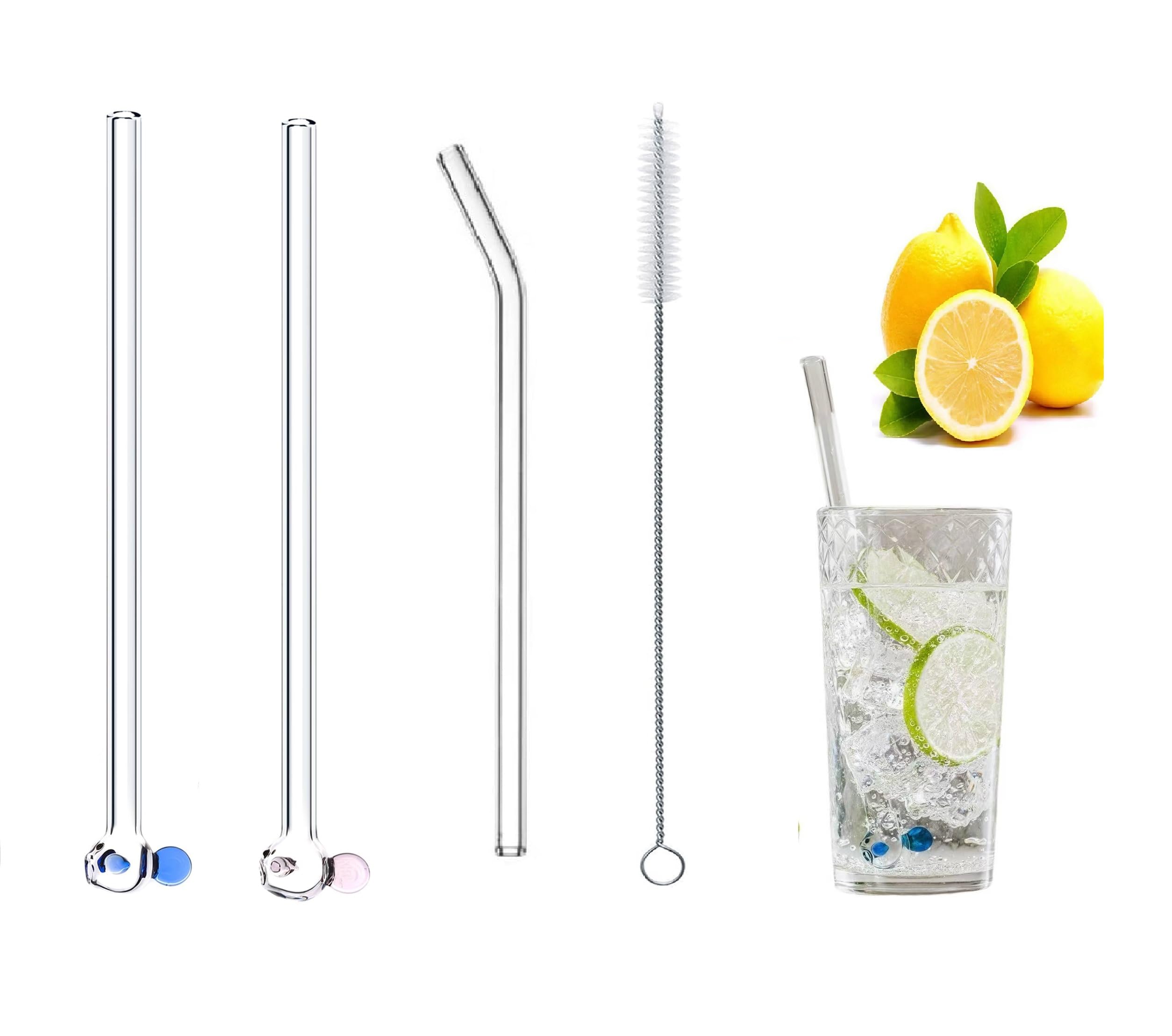 drinkingstraw(Pink+Blue),reusable glass straws, Creative fish straws