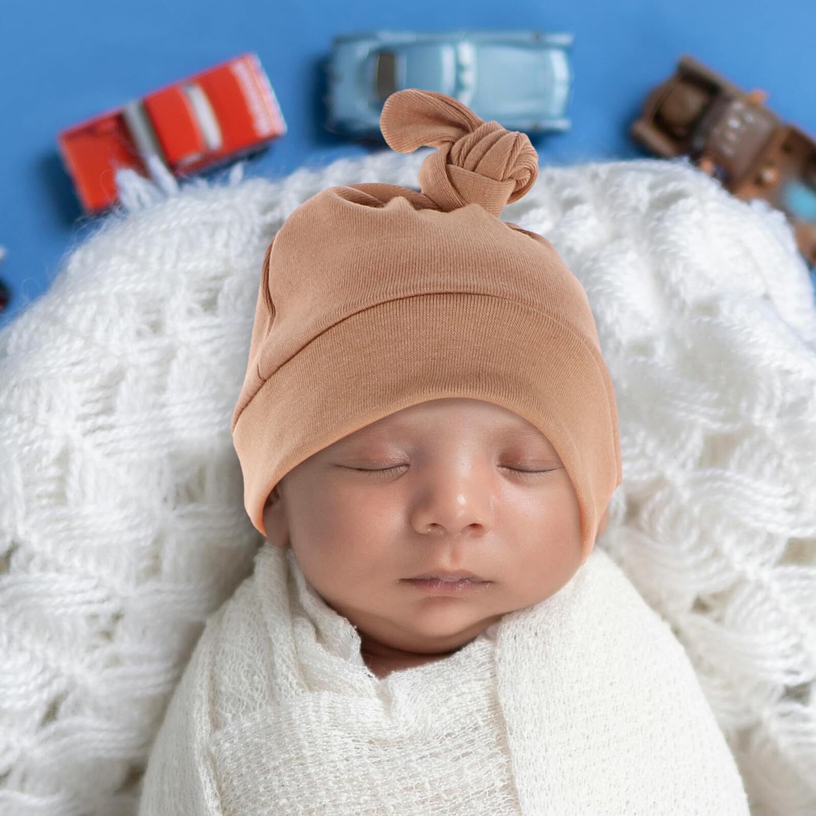 Abaodam 5sets Cappellini in Cotone per Ragazzo Ragazza Ragazza Mesi Guanti e Calzini per Ragazzo Set Completo di Accessori Cappelli e Guanti di Entrambi i Sessi