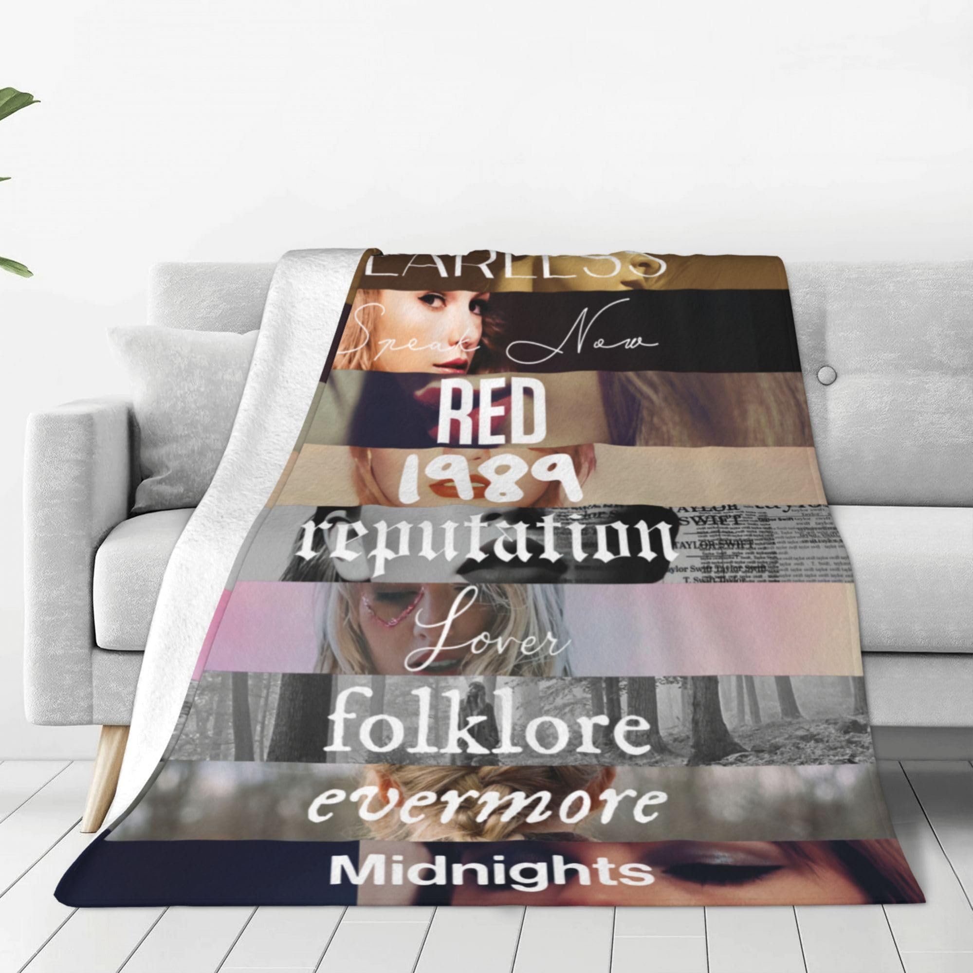 Taylor Swift Blanket — Throw Flannel Blanket for Home Bed — Warm Soft Taylor Party Decorations — Music Fans Throw Blanket (50"x40") — Design May Vary