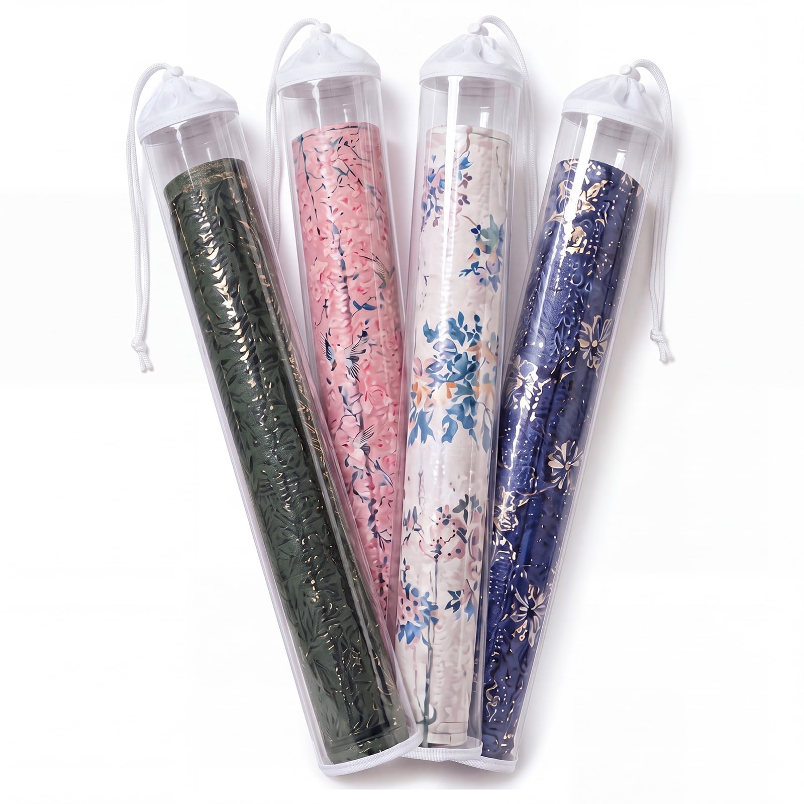 4 sacchetti per tappetino Mahjong lunghi 85,1 cm, bianco