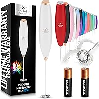 Vista 105 de Zulay Kitchen - Batidor eléctrico de mano para café, lattes, capuchinos, matcha y chocolate caliente, mezclador portátil para bebidas, accesorio