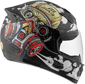 Capacete Fechado Mixs Helmets MX5 VÍrus Fosco Tam. 58 Bege 58