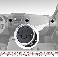 Vista 5 de TQPONLY Calentador de CA para salpicadero, conducto de aire, rejilla de ventilación (negro) compatible con Ford F150/2006-2008 Lincoln Mark LT
