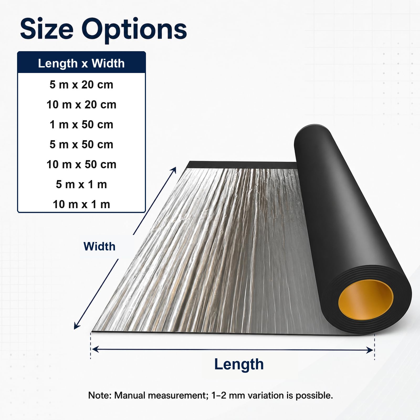 Cinta de Aluminio Impermeable,Rollo Bituminoso Reparación Adhesiva,Cinta autoadhesiva para sellar Asfalto,Banda autoadhesiva bituminosa,Impermeable,para reparación de techos,tejados