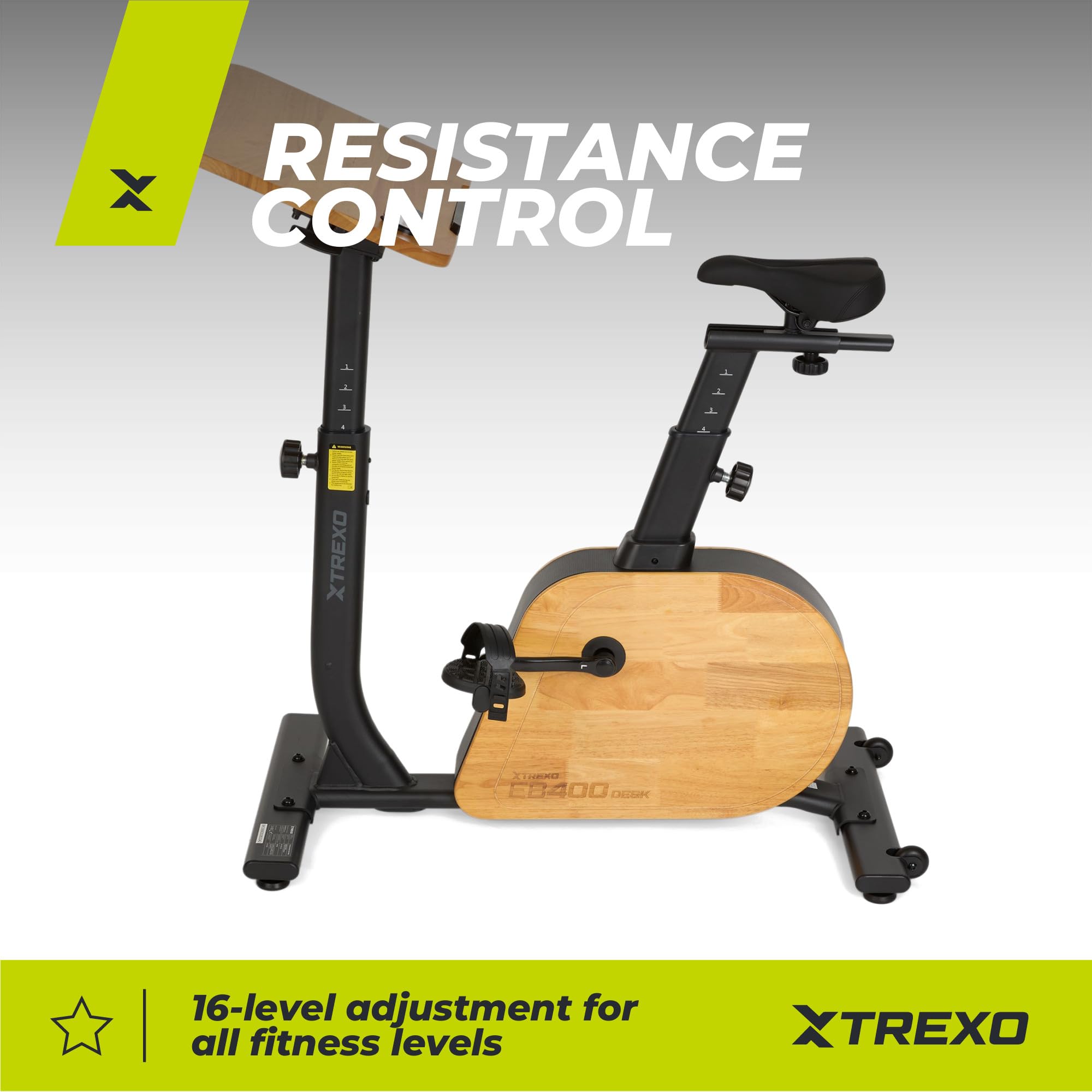 XTREXO Rower Elektryczny EB400-desk Z Biurkiem Czarny