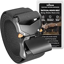 TECEUM Tactical Belt – Heavy-Duty & Quick Release – Military, Work, Rigger, Duty & Utility Belt for Men
