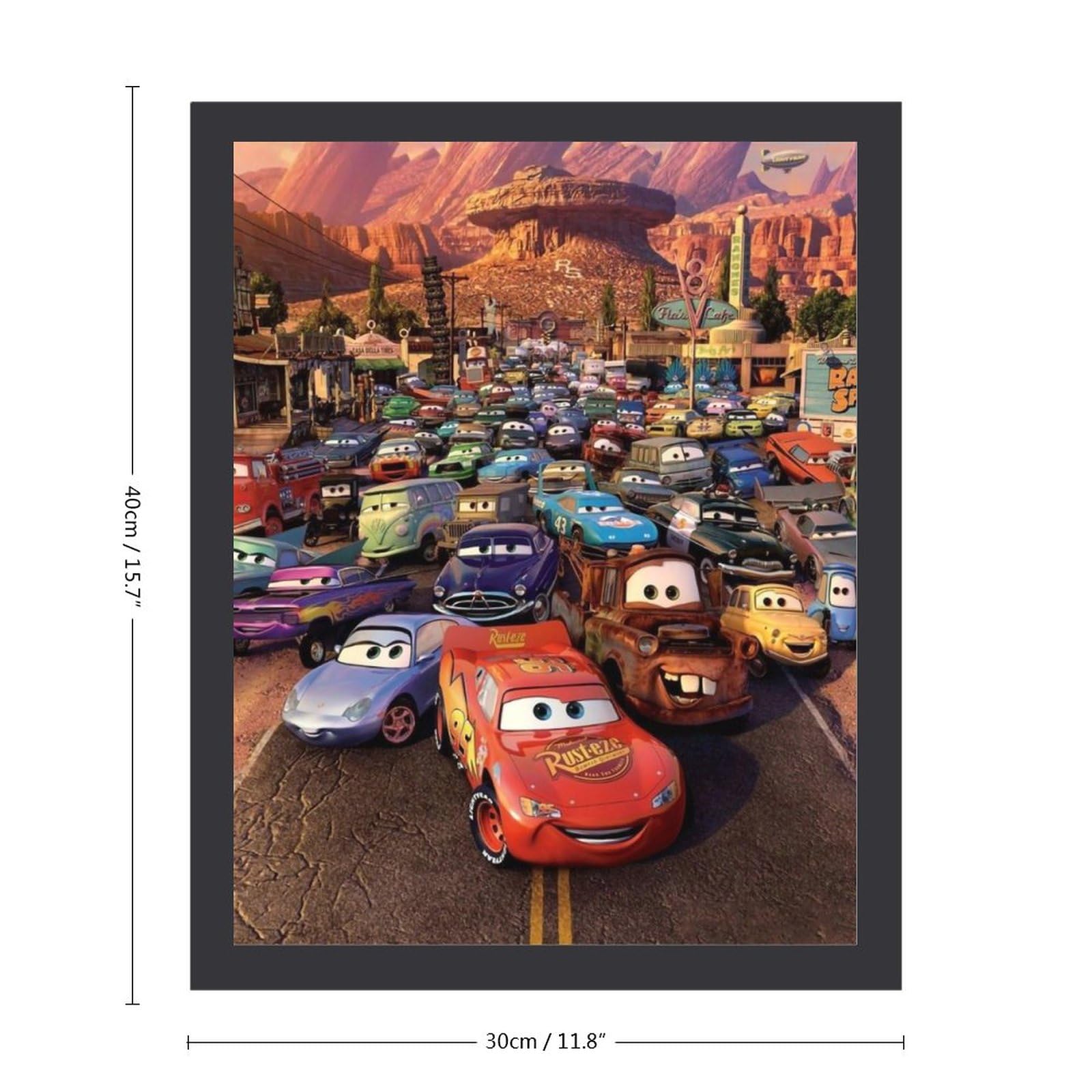 Amazon.co.jp: アートパネル アートポスター カーズ 木製の枠 壁掛け