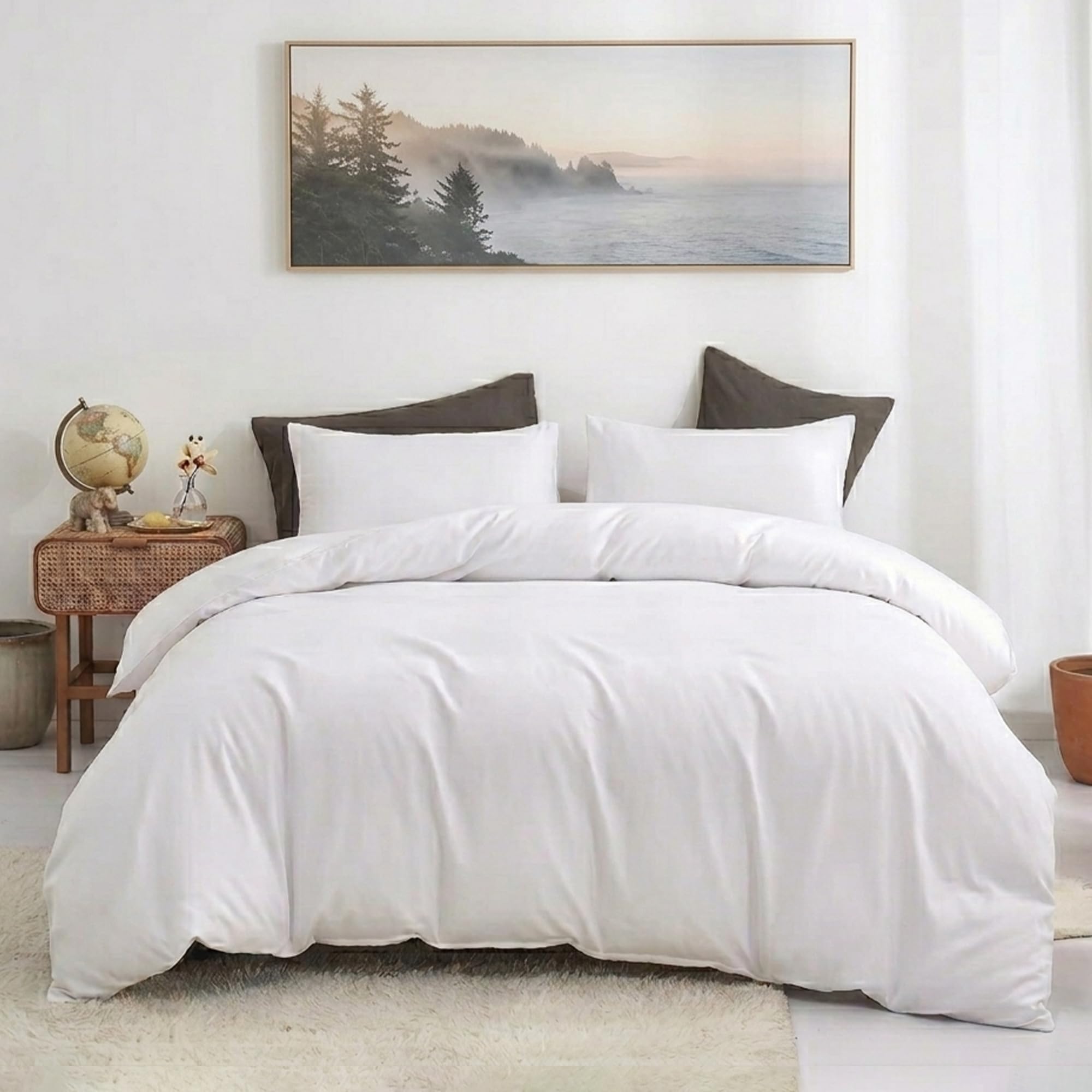 100% Egyptian Cotton Single 2PC Duvet Cover Set, Super Soft Set โ image 1