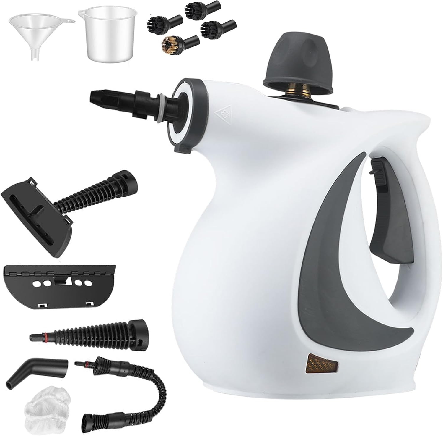 Handheld Pressurized Steam Cleaner with 12 pcs Accessories, Portable Steamer for Cleaning, Steam Cleaner for Home Use, Steamer for Cleaning Car, Furniture, Floor, Upholstery, Grout and Tile, Deep Gray