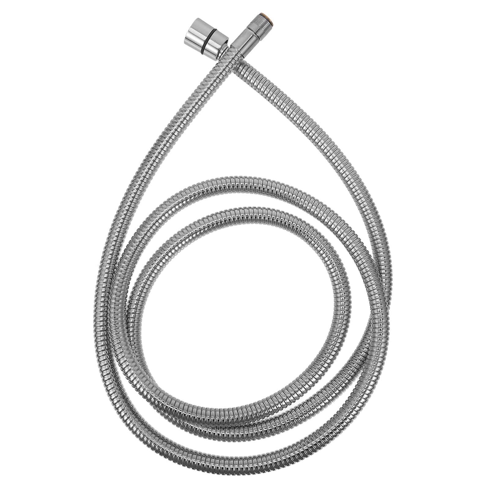 Manguera de ducha flexible de alta presión de acero inoxidable de 2 m, antitorceduras, conector roscado macho y hembra, ideal para grifos de baño, y fiable