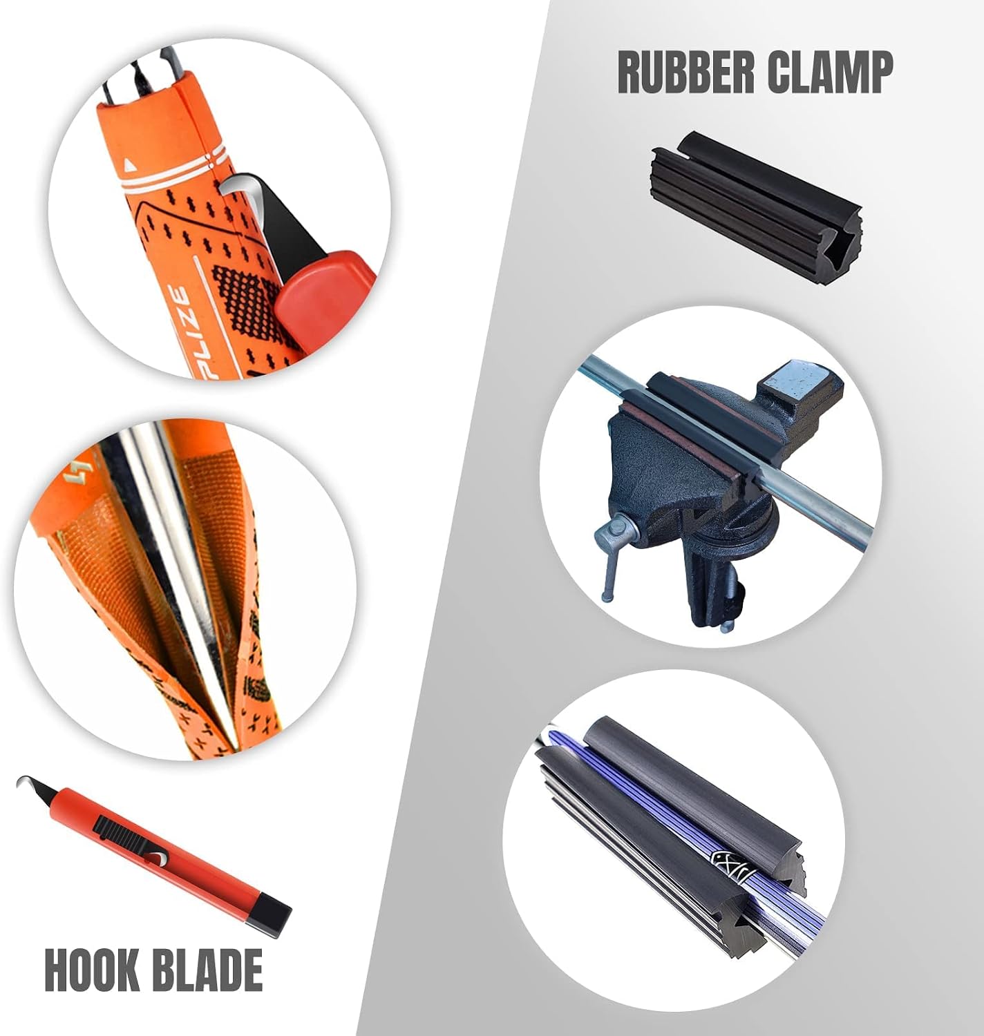 SAPLIZE Golf Grip Kits for Regripping Golf Clubs, Options Including 15 Golf Grip Tape Strips, Grip Solvent, Hook Blade & Rubber Vise Clamp