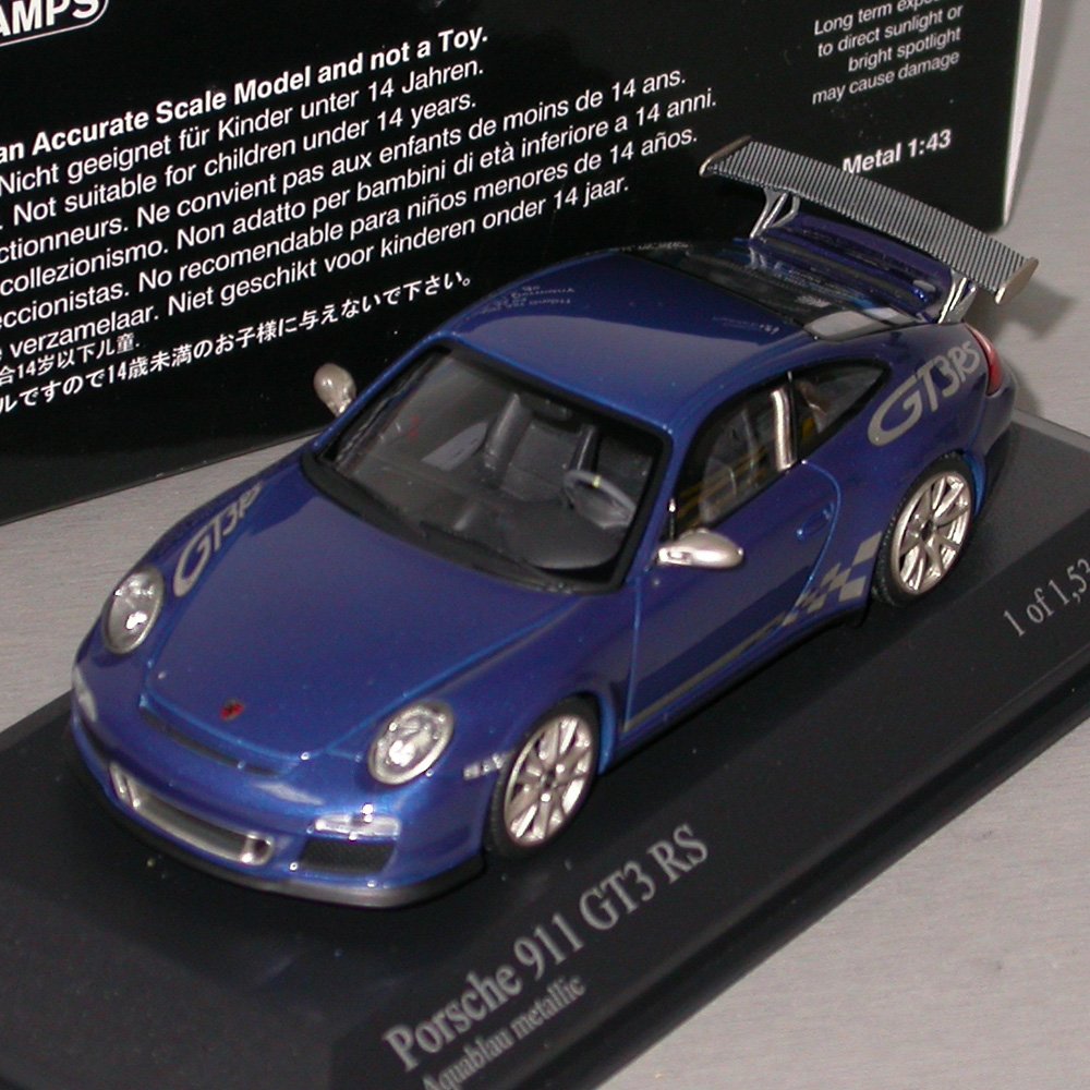 新品 1/43 ミニチャンプス ポルシェ 991.2 911GT3RS ブルー 新品 1/43 ミニチャンプス ポルシェ 991.2 911GT3RS ブルー