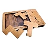Creative Crafthouse Stewart Coffin's Martin's Menace Wooden Puzzle - Brain Teaser for Adults, 4 Piece Laser Cut, Impossible Puzzles Series, Handmade Gift, Puzzles for Adults