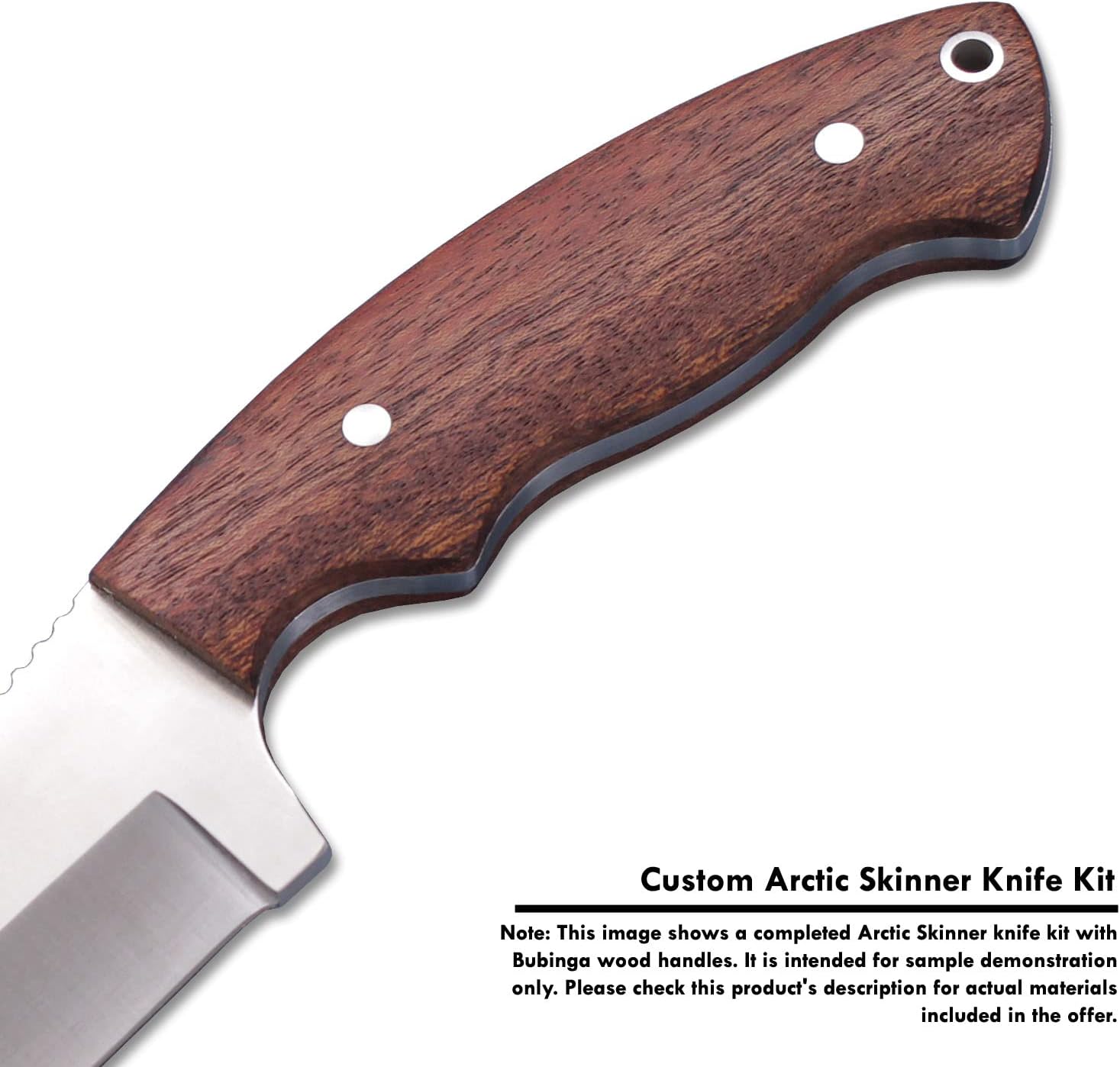 EZSMITH Knife Making Kit - Arctic Skinner - DIY Fixed Blade Series - (Blade Blank & Pinstock) - (Gift Boxed) - (USA Design) - (by KnifeKits)