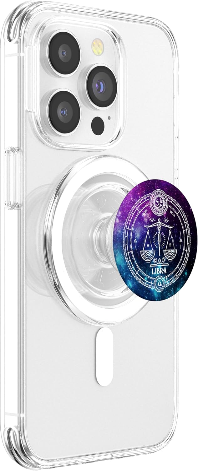 Libra Zodiac Sign Birthday Horoscope Space Star Galaxy Art PopSockets PopGrip for MagSafe