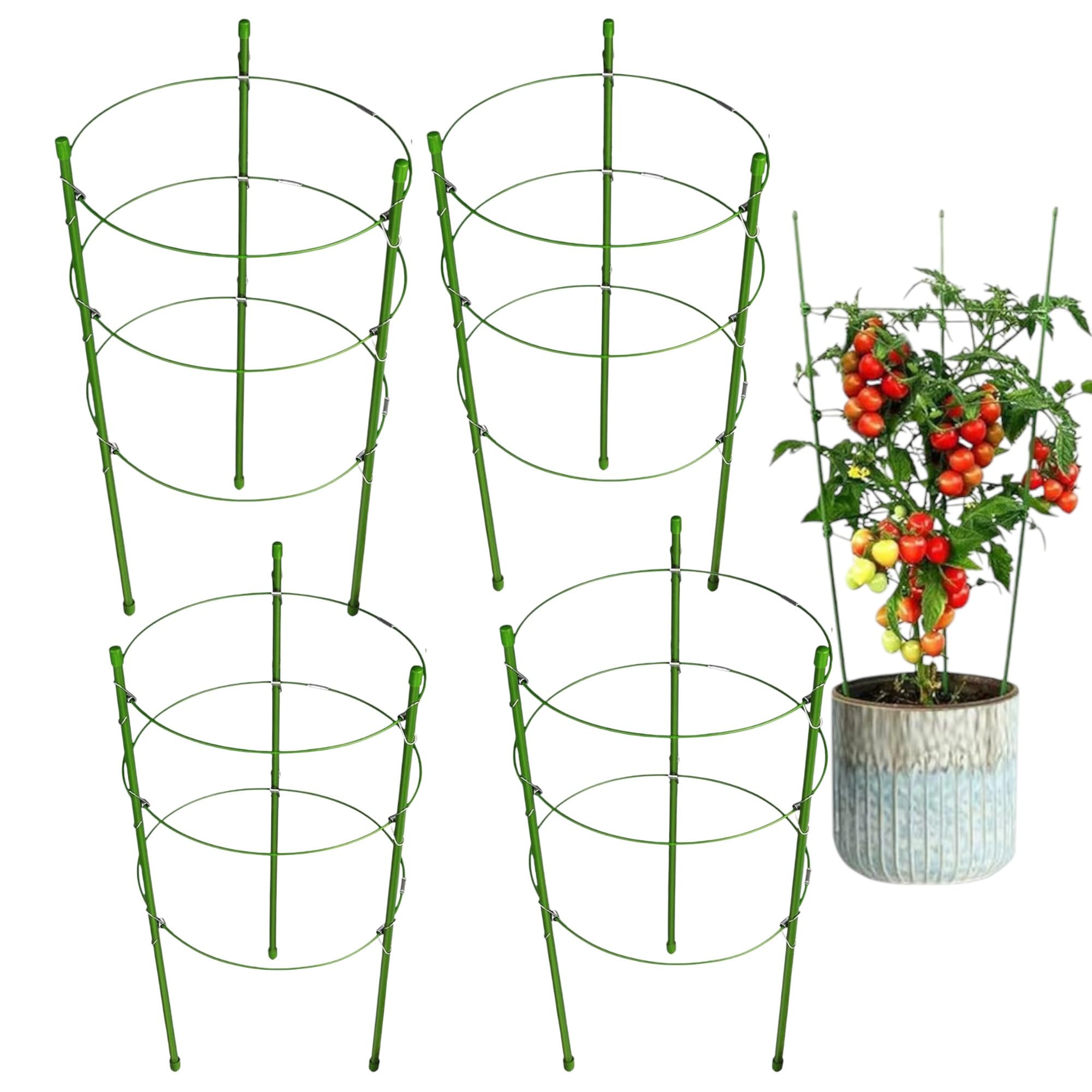 Garden Art Vegetable Trellis| 60cm Tall | Garden Plant Support Cages Stakes for Climbing Plants, Flowers, Fruits, Vine, Garden Trellis with Adjustable Cable Ring (Pack of 4) (B09MHNFMPY) Amazon Price History, Amazon Price Tracker