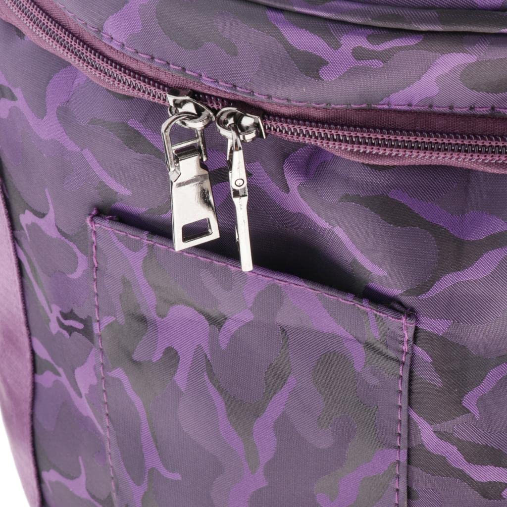 Borsa Per Campana Tibetana Da 12 Pollici | In Tessuto Oxford Viola Con Doppia Cerniera E Tasca Esterna - Foto 5