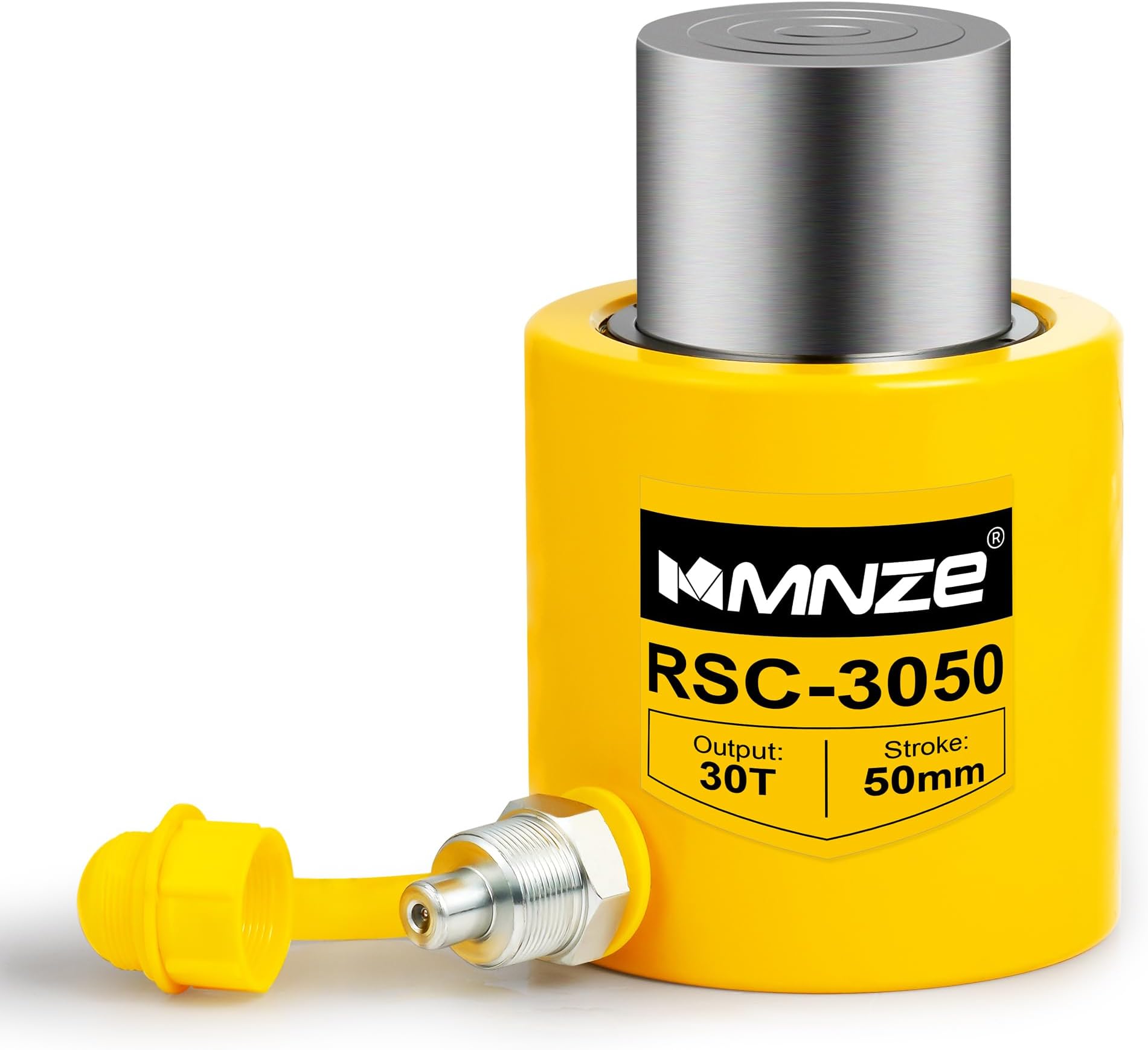 30T 50mm/2" Stroke Hydraulic Cylinder Jack Porta Power Ram Jack Single Acting Lifting Cylinder Retract Automatically for Machinery Ship Bridge Construction