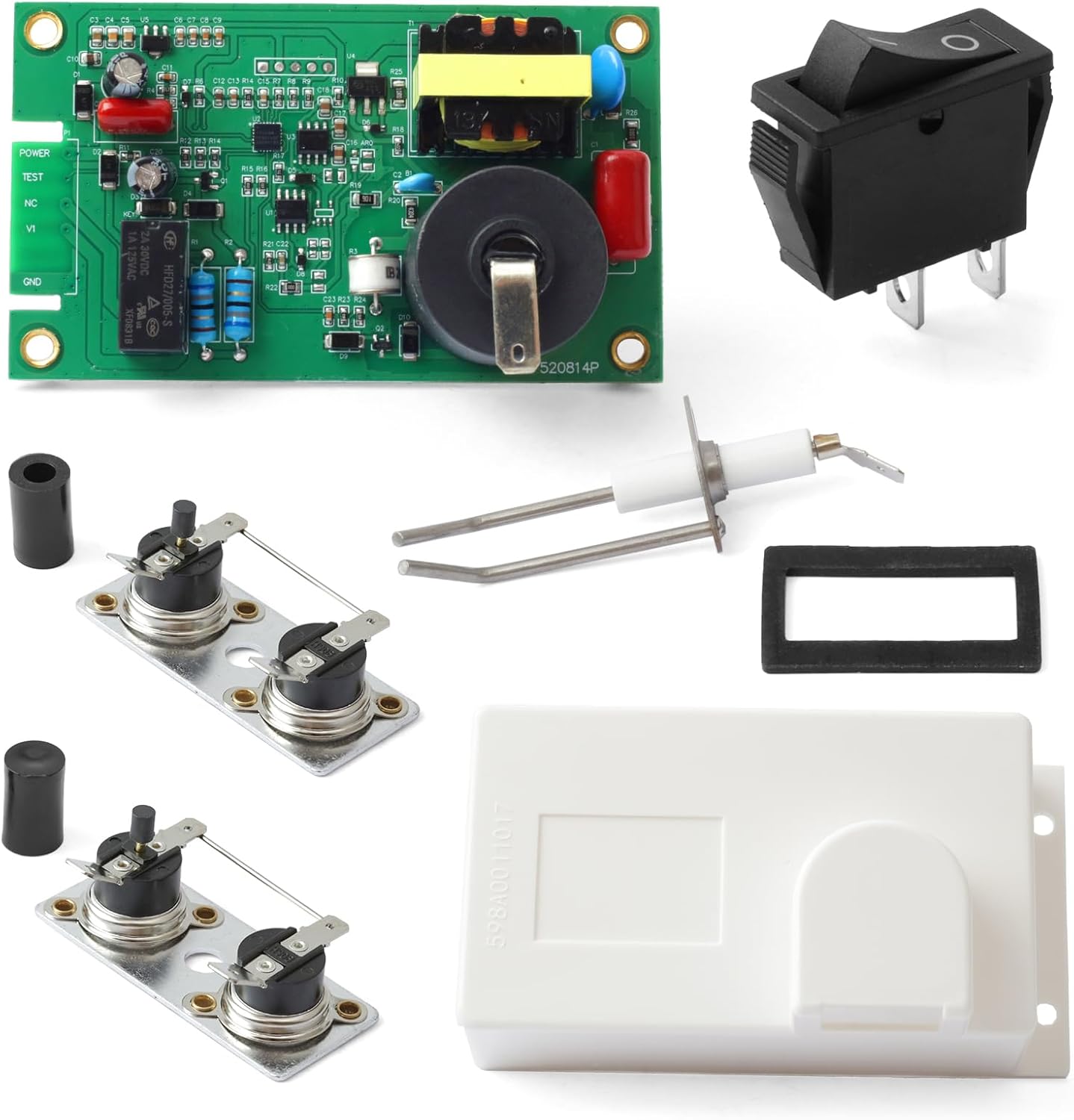 520814 5in1 RV Water Heater Repair Kit Compatible with Suburban | Ignition Control Circuit Board with 232306 & 232282 Thermostat ECO-Switch, 232258 Igniters Electrode, 232362 Element Switch