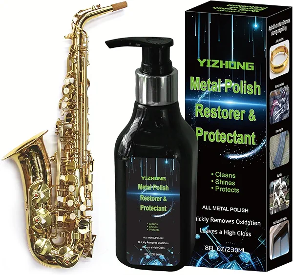 Musical Instrument Polishing Cleaning, Rust Removal, Restoration & Oxidation Protection Kit Various Instruments, Suitable for Brass, Silvering,Chrome-Plated Metal, Stainless Steel Surfaces