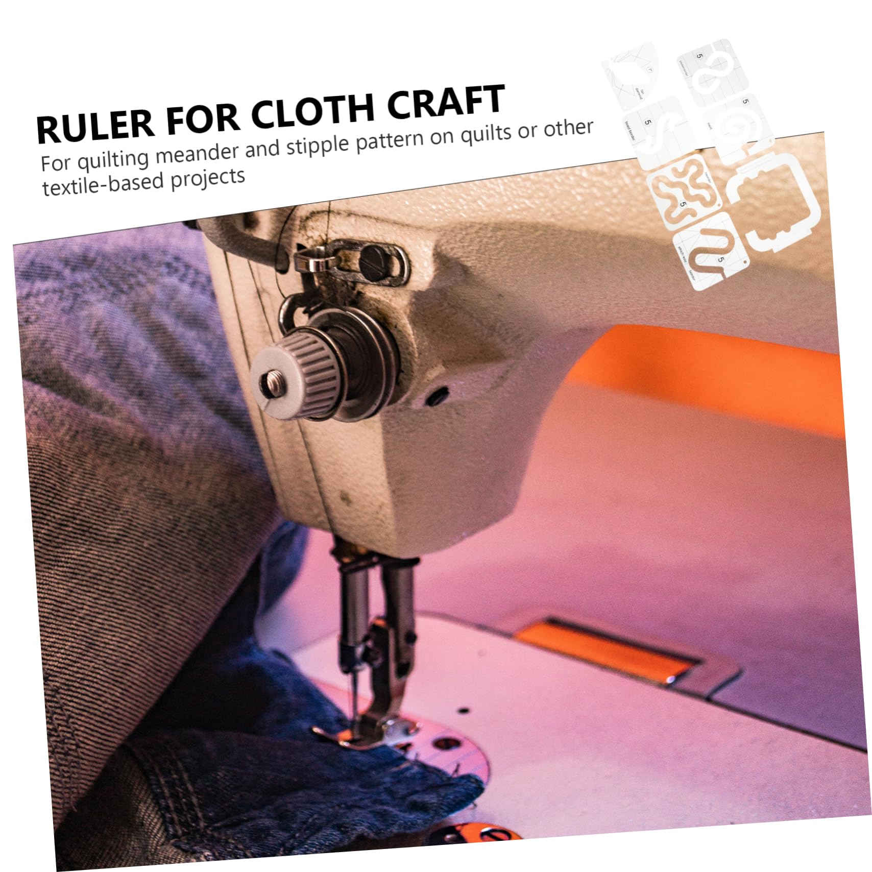 NUOBESTY 7 Pezzi Righelli da Cucito in Acrilico per Patchwork, Modelli per Quilting e Cucito a Macchina, Facili da Usare