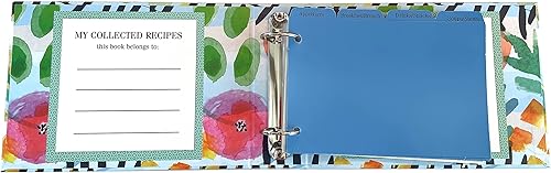 Miniatura 2 de Paquete de carpetas organizadoras de tarjetas de recetas de acuarelas con tarjetas de recetas adicionales