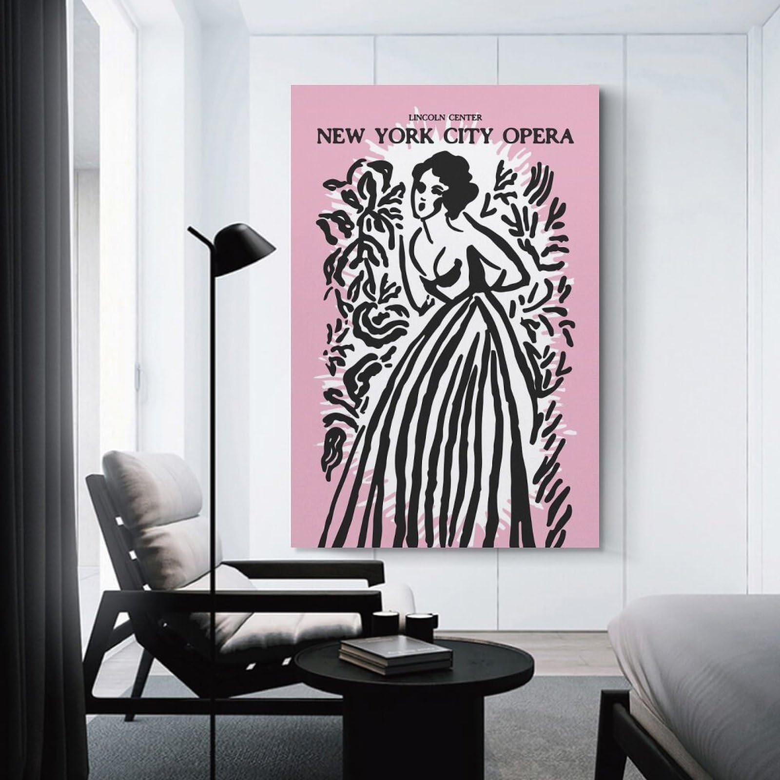 Junmoney Hanging Wall Art New York City Opera, 16x24inch(40x60cm), for Lounge, Study, Hallway Or Flat Walls, An Adaptable Decor Piece for Home Use