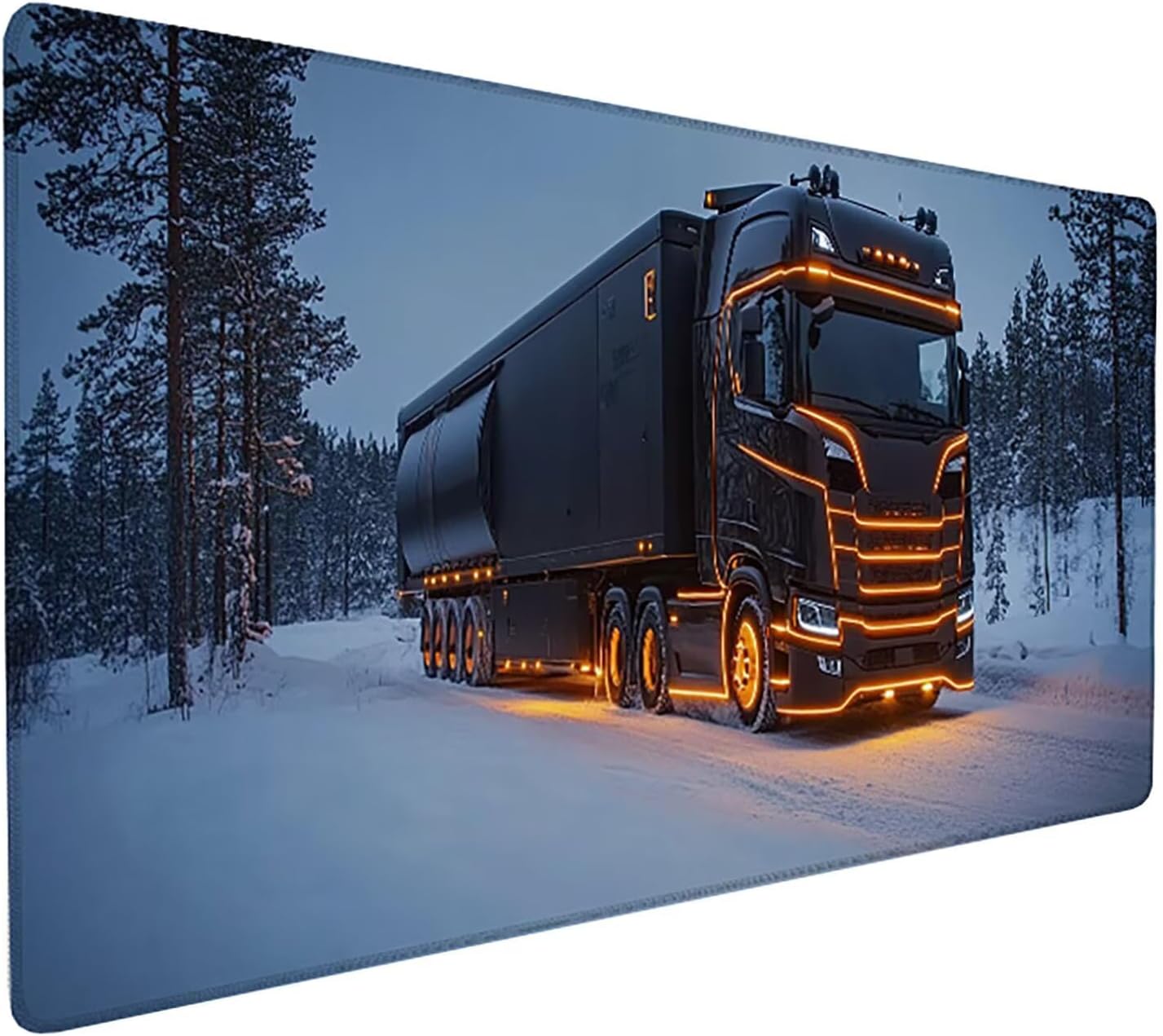 Car Mouse Pad Gaming 24x12in, Snow Scene Mouse Pad, Desk Mat with Stitched Edges, Gaming Accessories, Waterproof Extended Desk Pad, Large Mousepad Keyboard Mat for Office Accessories, Gifts 7-6581
