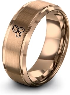 Gift for Candy Fan - Jelly Bean Ring - Anniversary Wedding - 8mm - Brushed Polished - Men Women - Yellow Rose Gold Silver - Band - Personalized Custom Engraving - Flat Dome Bevel - Tungsten Carbide