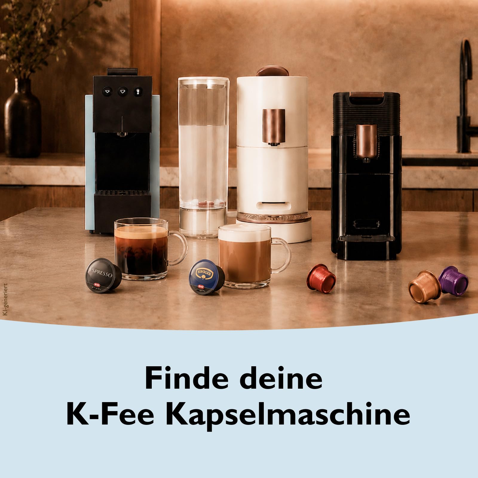 K-fee ONE ekspres na kapsułki do kawy, herbaty i kakao | kompaktowy ekspres do kawy | szybkie nagrzewanie | zbiornik na wodę 0,8 l | 19 bar | czarna miedź | laureat testu Stiftung Warentest 2023 | Kompatybilny z ALDI EXPRESSI | Stiftung Warentest zwycięzc