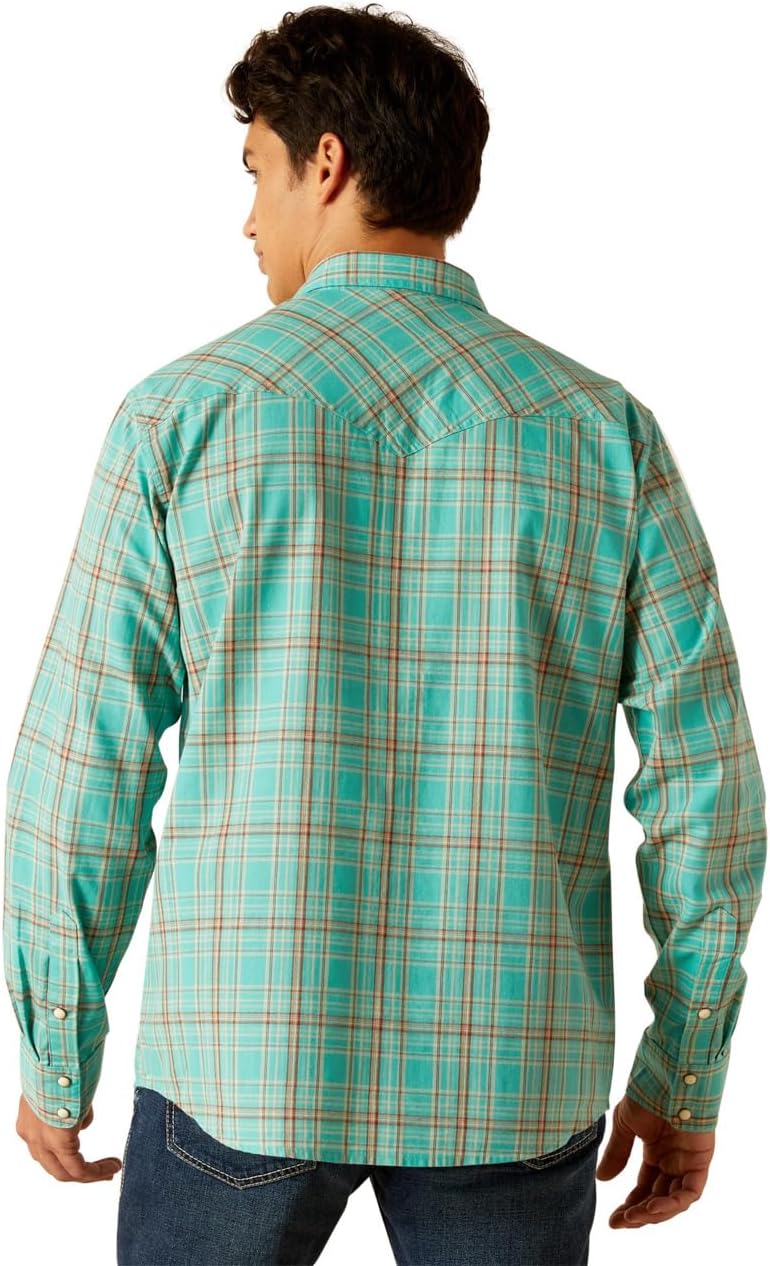 Amazon.com: ARIAT Men's Hudsyn Retro Fit Shirt, Blue