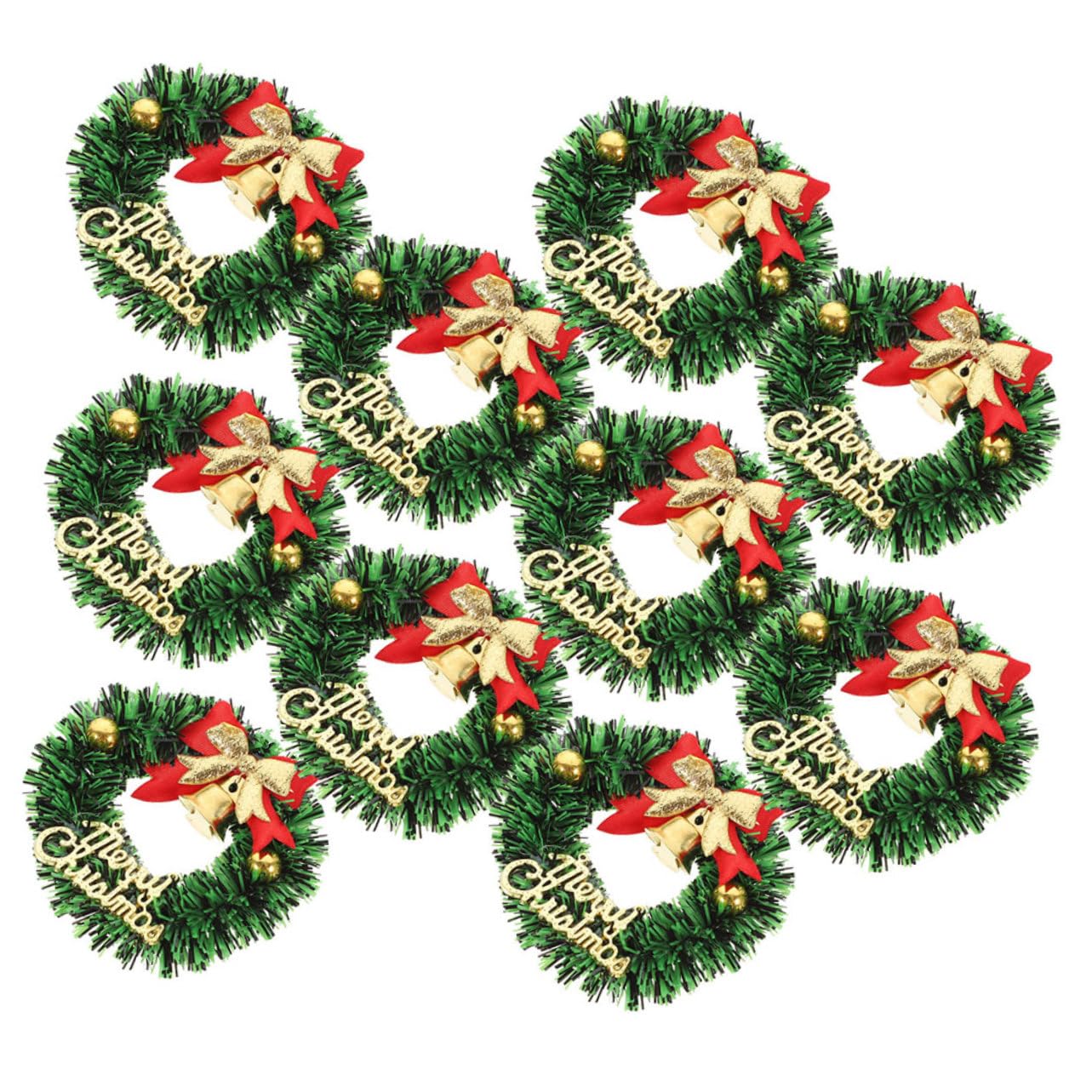 20 Mini Couronnes de Noël pour Maison de Poupée et Déco Suspendue
