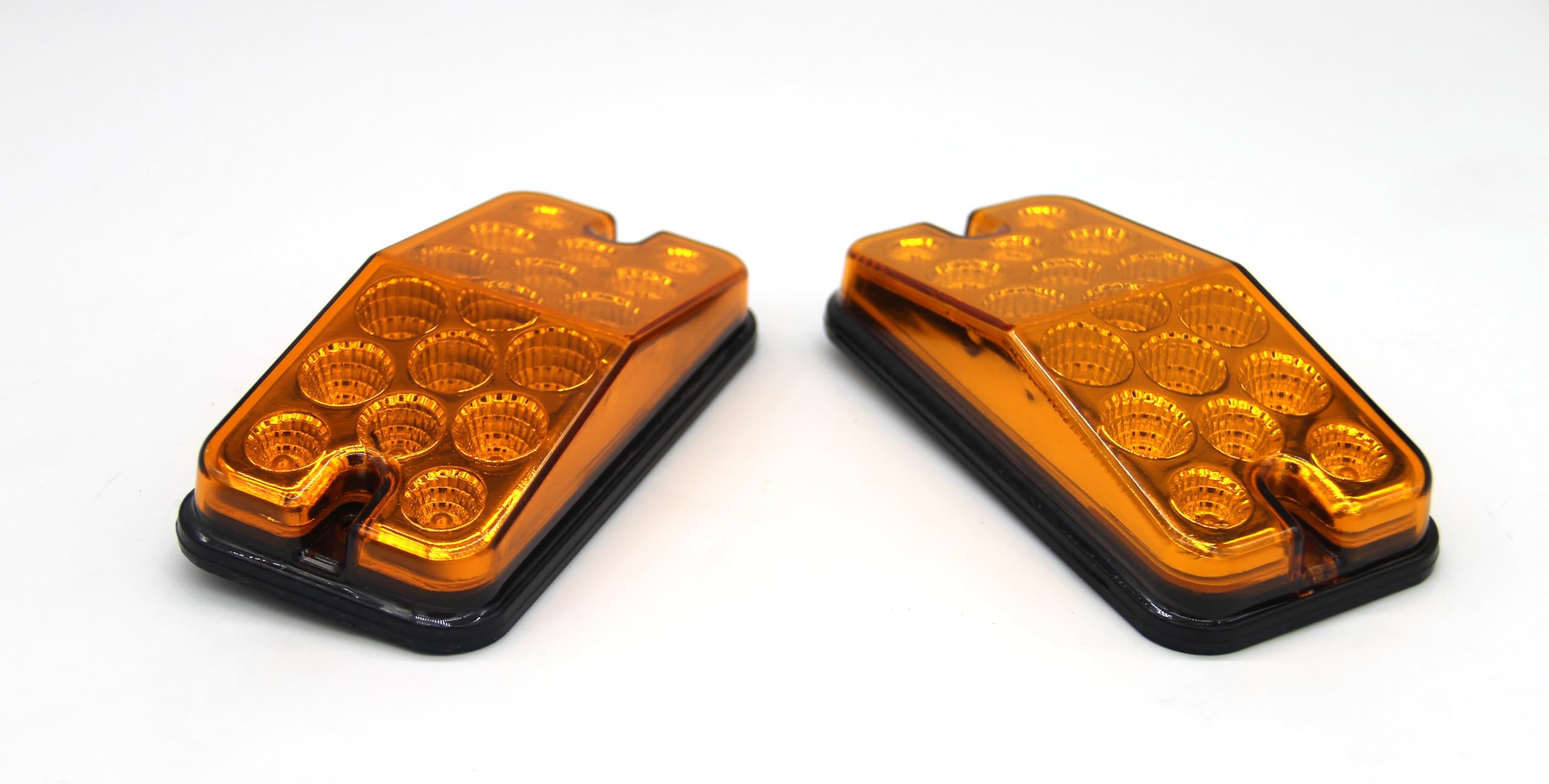 LED Turn Signal Lights Blinker Markers 12V Set (2) Compatible with International 4900 9400 9200 8100 Cab Fender