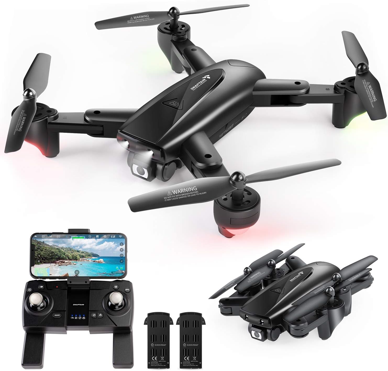 卸直営 SNAPTAIN ドローン カメ付き 1080P HD 120広角カメラ