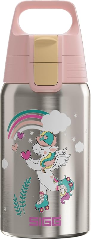 SIGG Shield One rozsdamentes acél gyermek kulacs szénsavas italhoz - Uni Skate - 0,5 L