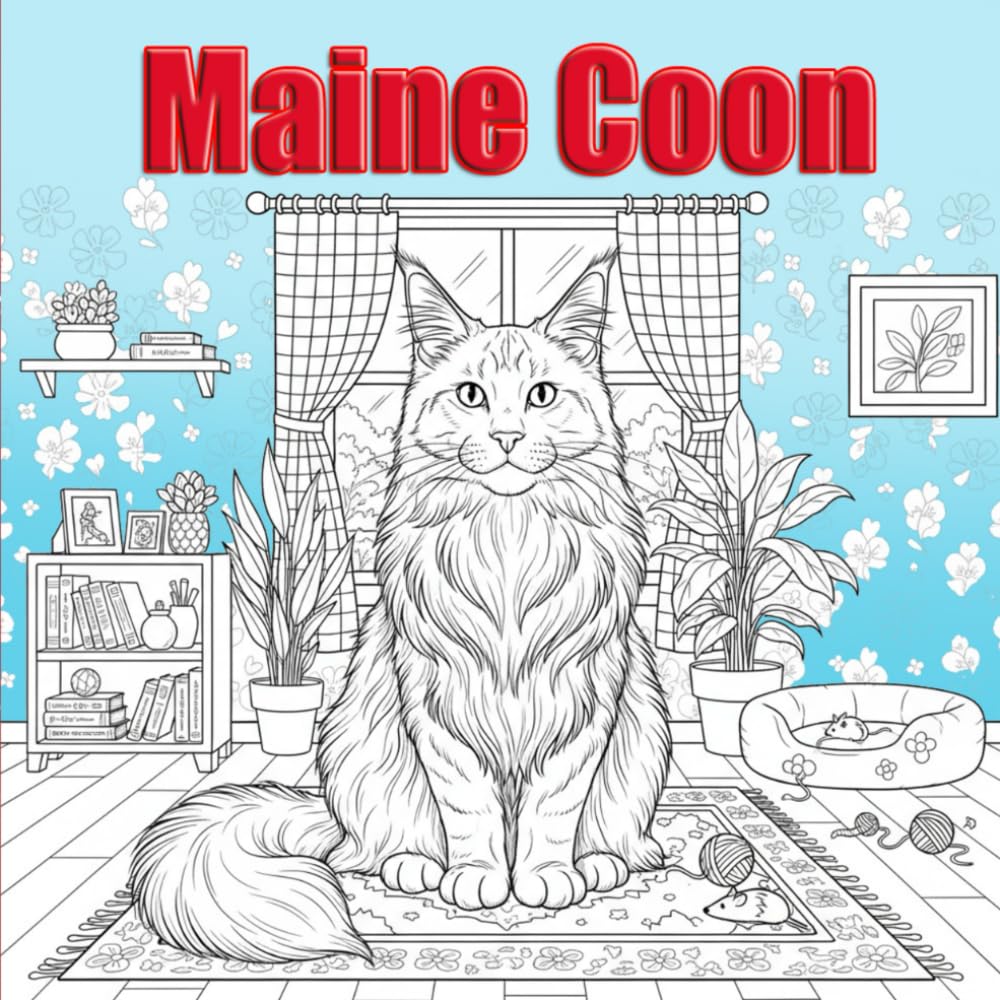 MAINE COON: Un precioso libro para colorear para amantes de los gatos de todas las edades