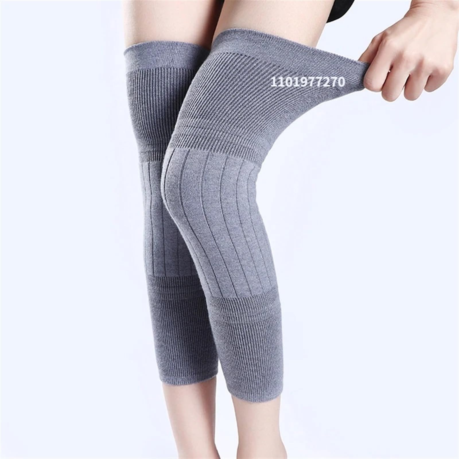 Ginocchiere Protettive Invernali 2 pezzi inverno caldo lana cashmere scaldamuscoli maniche spesse ginocchiere foderate in pile tutore supporto guardia protezione lunghi involucri termici Per Ginocchia
