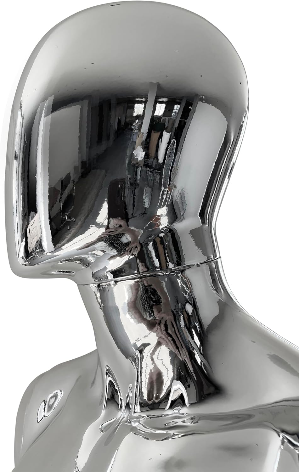 72 in Silvery Male Mannequin Dress Form Display - Manikin Torso Stand Realistic Full Body Mannequin for Retail Clothing Shops