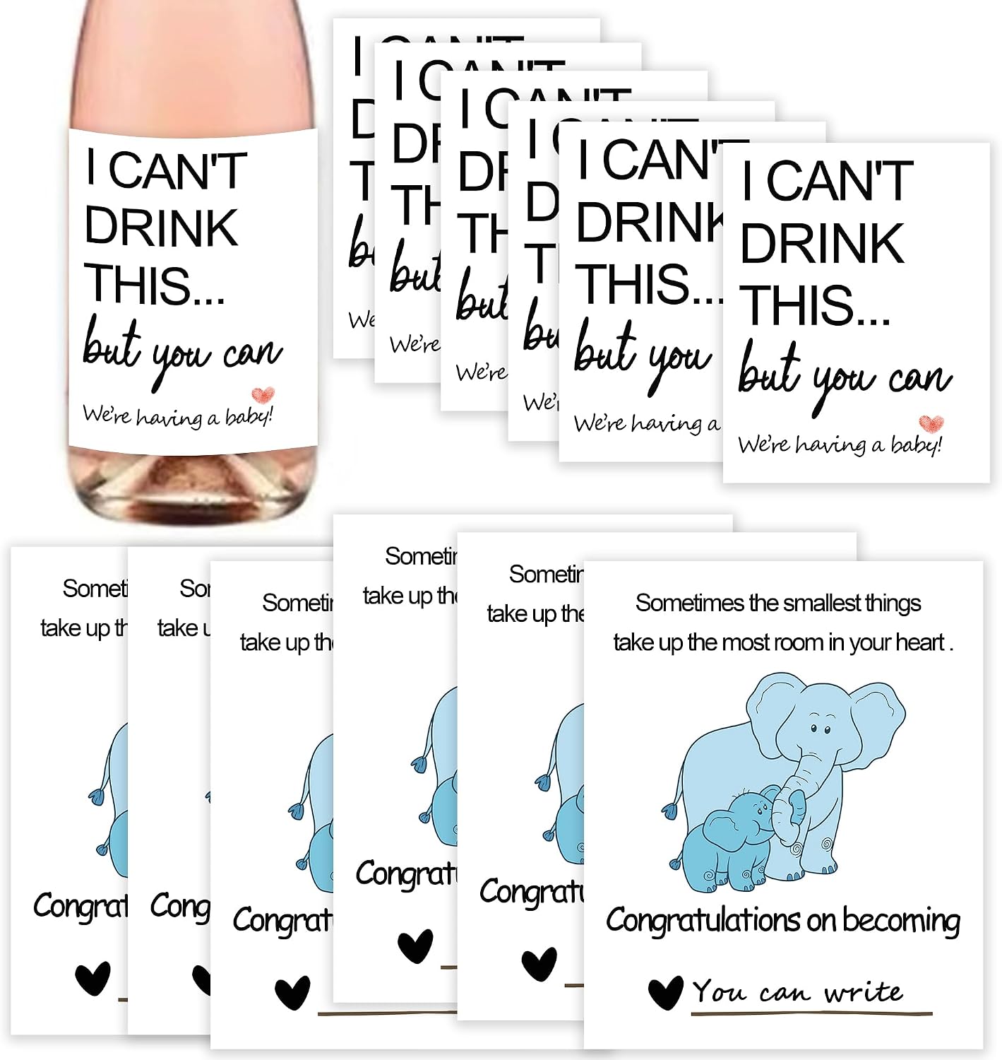 6pcs Pregnancy Announcement+6pcs personalization pregnancy announcements cards Baby Announcement Wine Labels, Pregnancy Announcement for Aunties,Dad,uncle,grandpa,grandma, Pregnancy Reveal for Friends