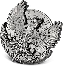 Phoenix Roulette Dice Spinner, 7-in-1 Metallic Dice Spinner DND, Fingertip Gyroscope, D&D Gifts with Dragon Logo Gift Bags, Role Play, Board Game Accessories, Dark Silver