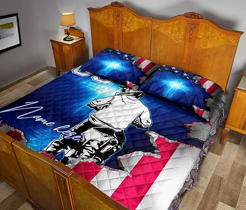 Miniatura 4 de OhaPrints Juego de ropa de cama y fundas de almohada con número de nombre personalizado de carreras cristianas de motocross, juego de ropa de cama y