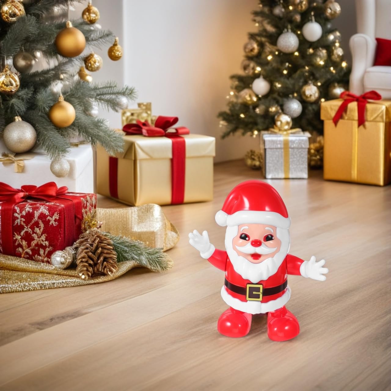 FRCOLOR Dancing Santa Toy Christmas Electric Santa Doll for Xmas Party Decorations and Festive Home Display - Image 3